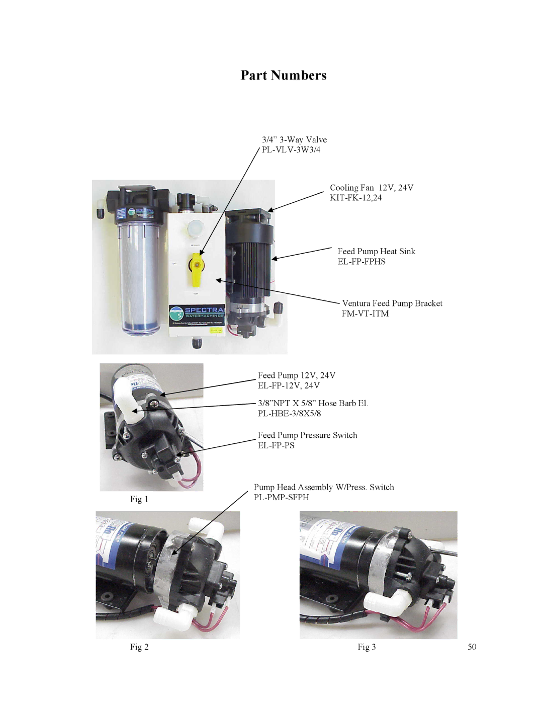 Spectra Watermakers MPC-5000 owner manual El-Fp-Fphs 