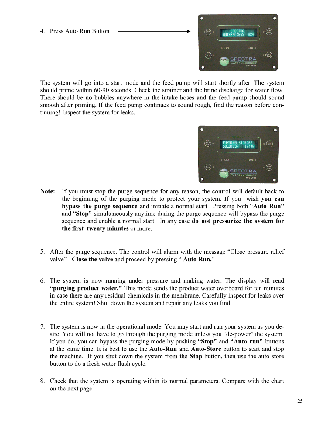 Spectra Watermakers Newport 400 owner manual 