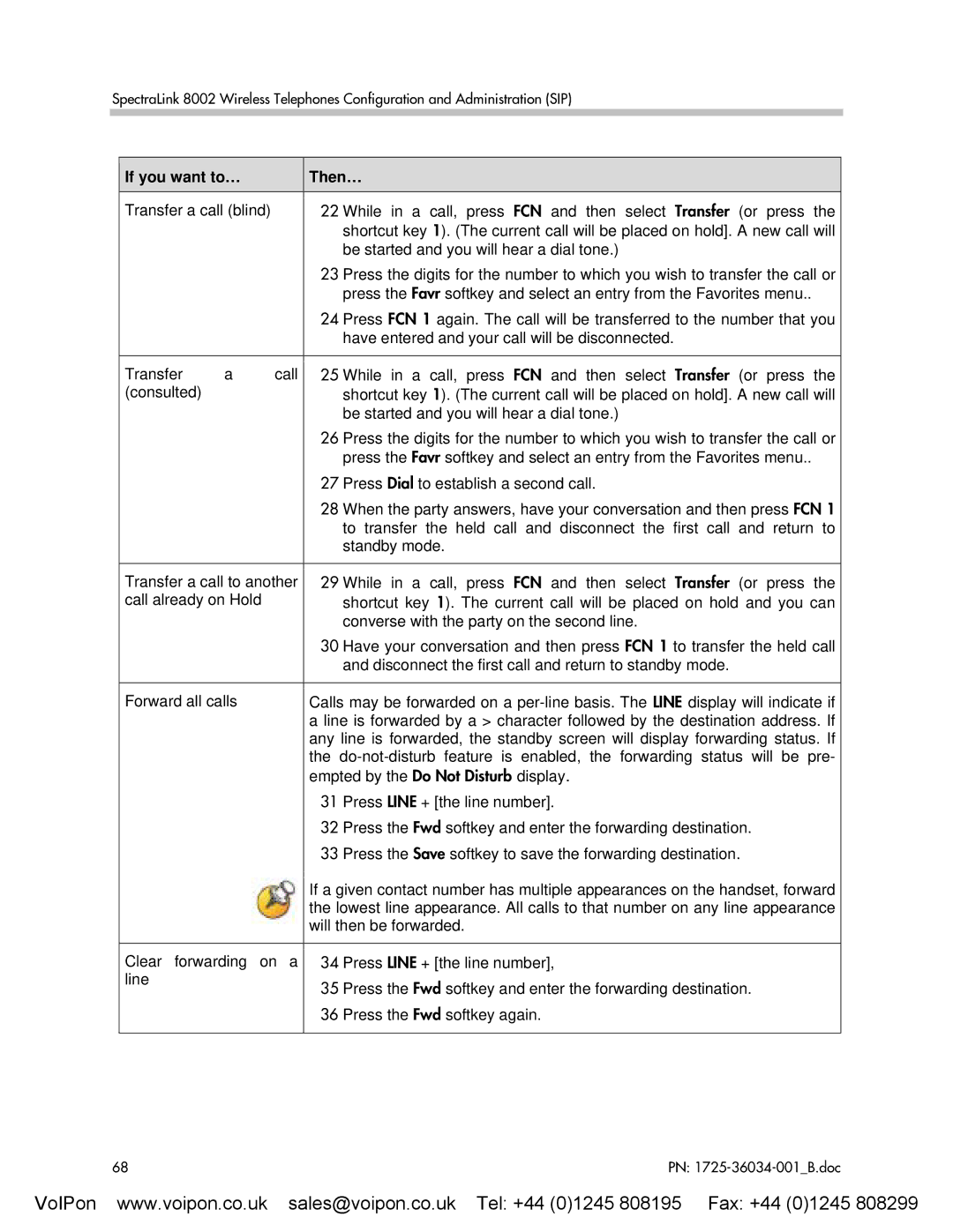 SpectraLink 8002 manual If you want to… Then… 