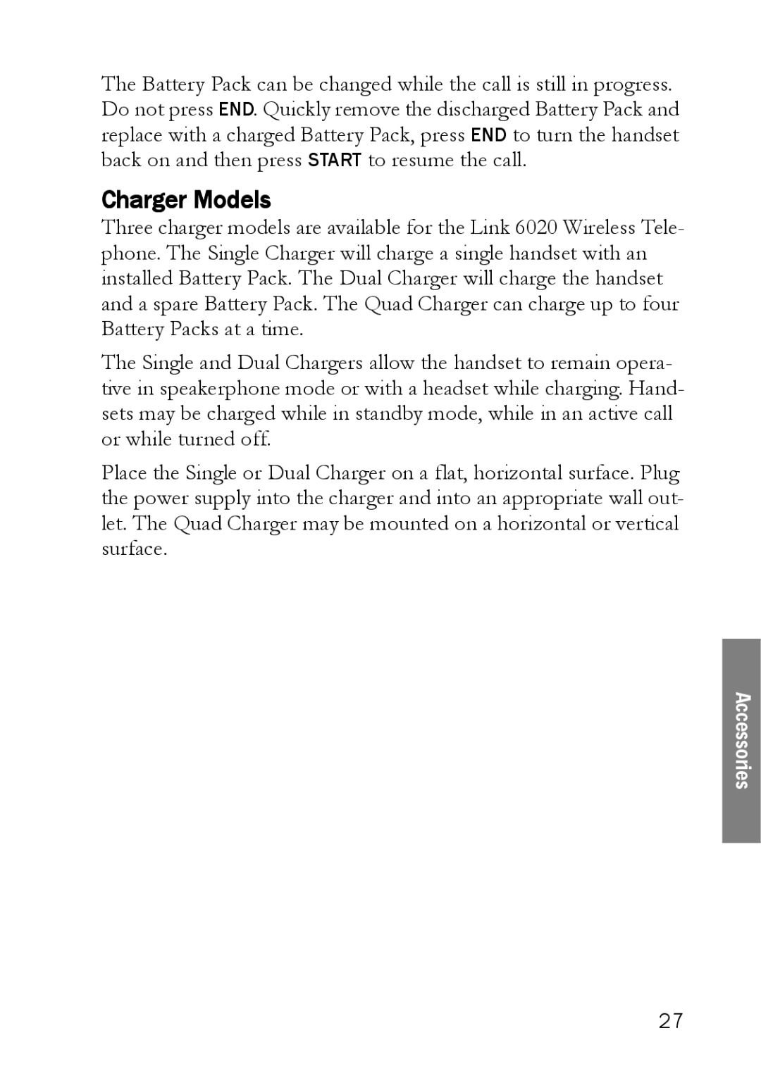 SpectraLink LINK 6020 manual Charger Models 