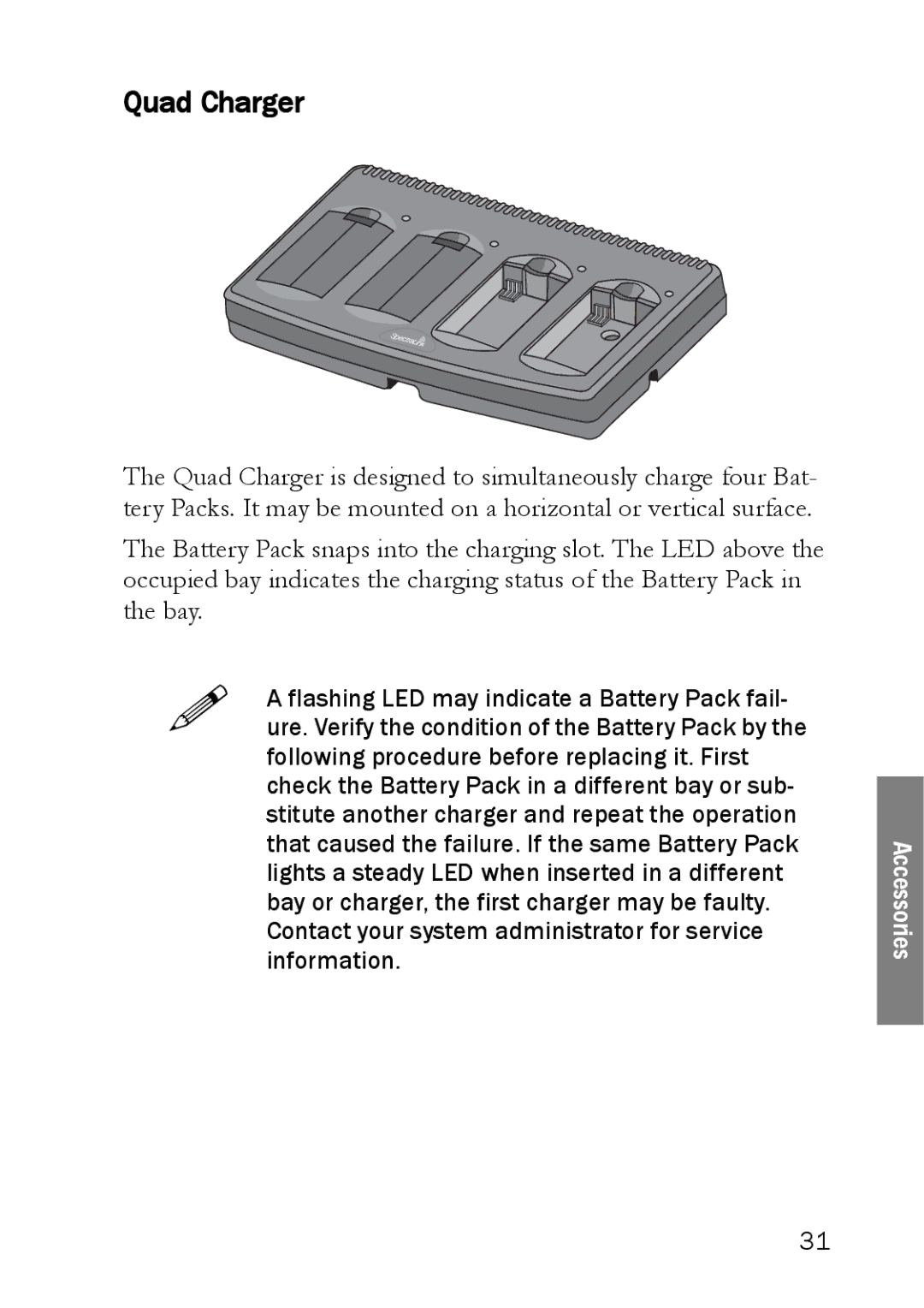 SpectraLink LINK 6020 manual Quad Charger 