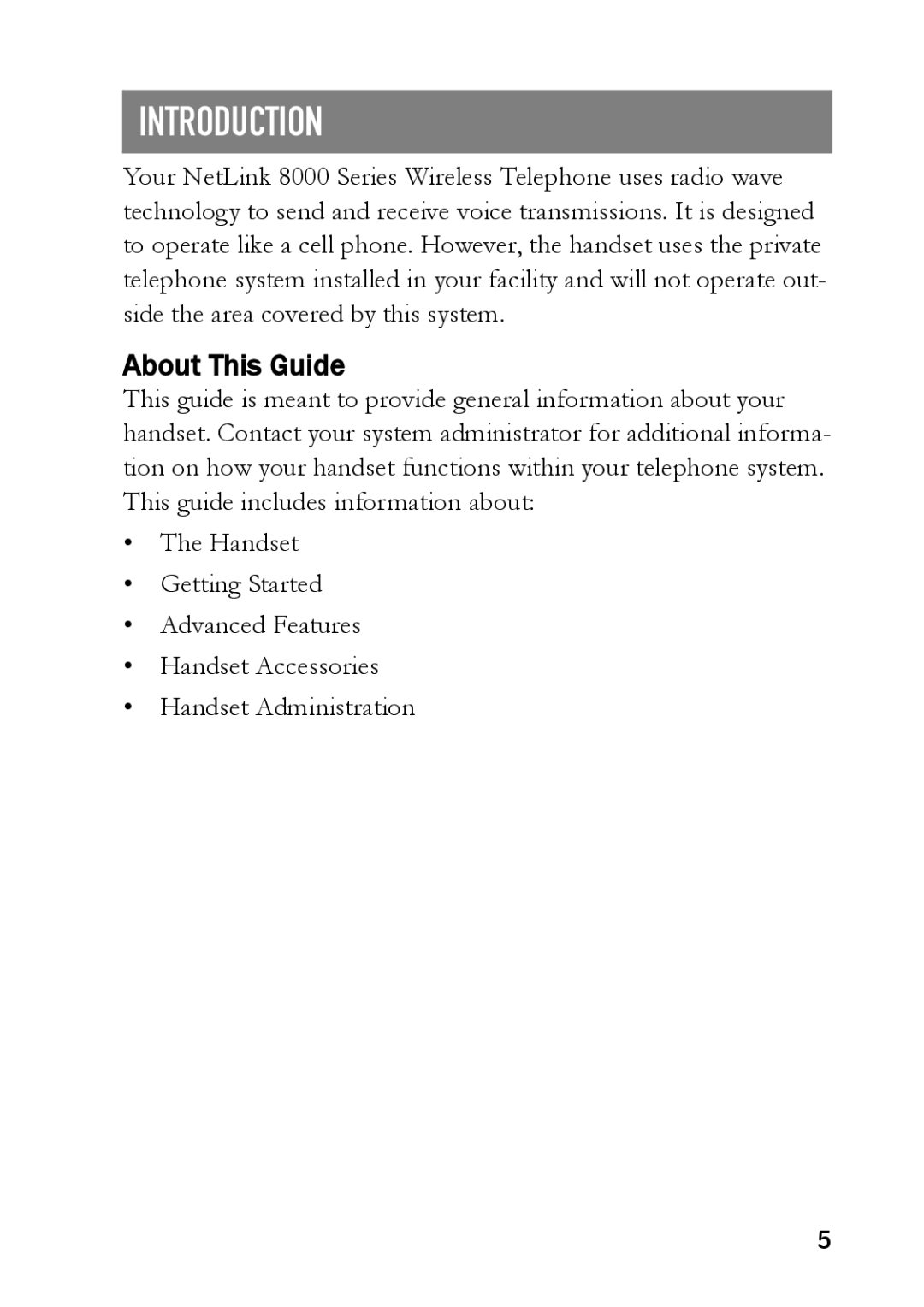 SpectraLink NetLink 8000 manual Introduction, About This Guide 