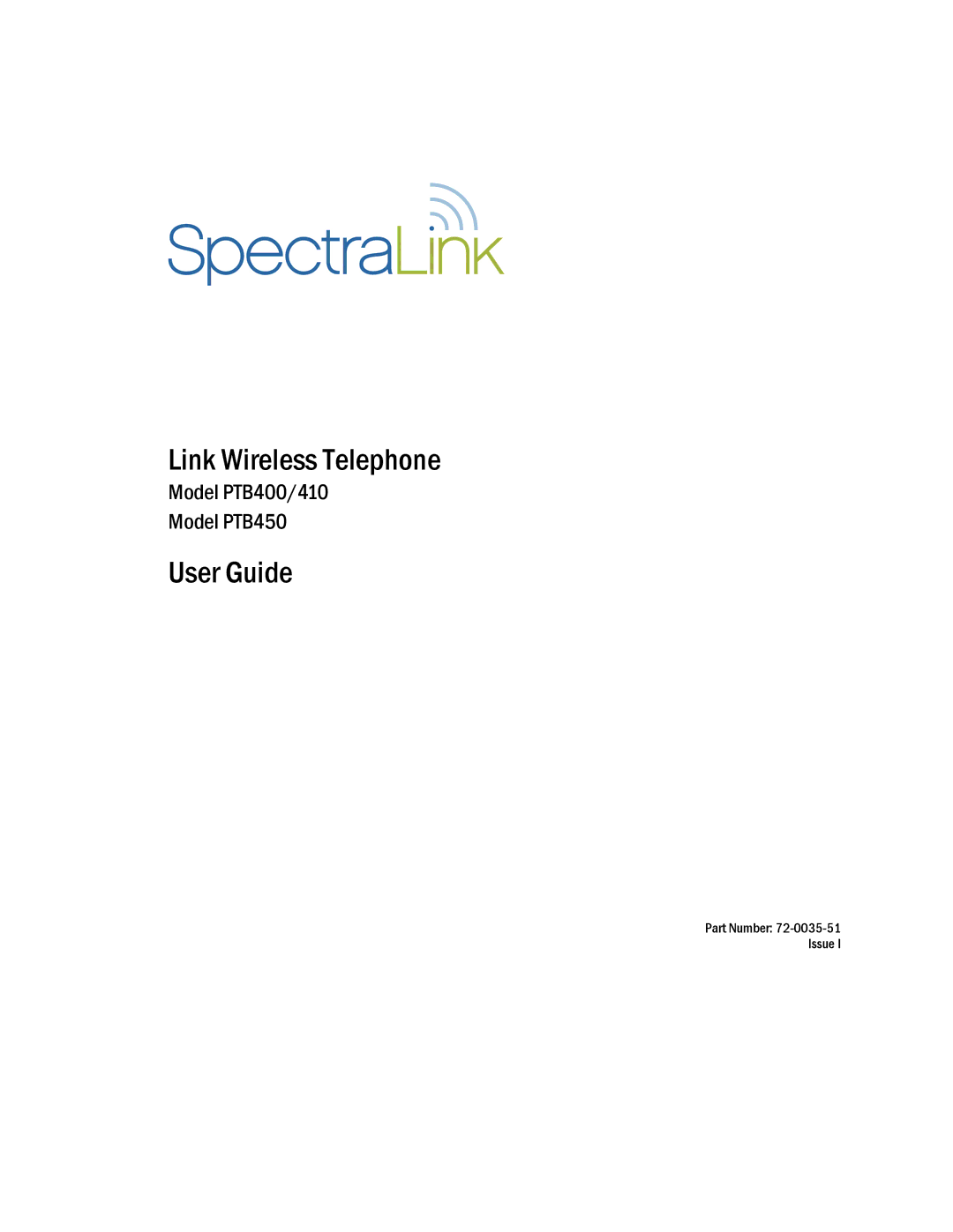 SpectraLink 410, PTB400 manual Link Wireless Telephone 