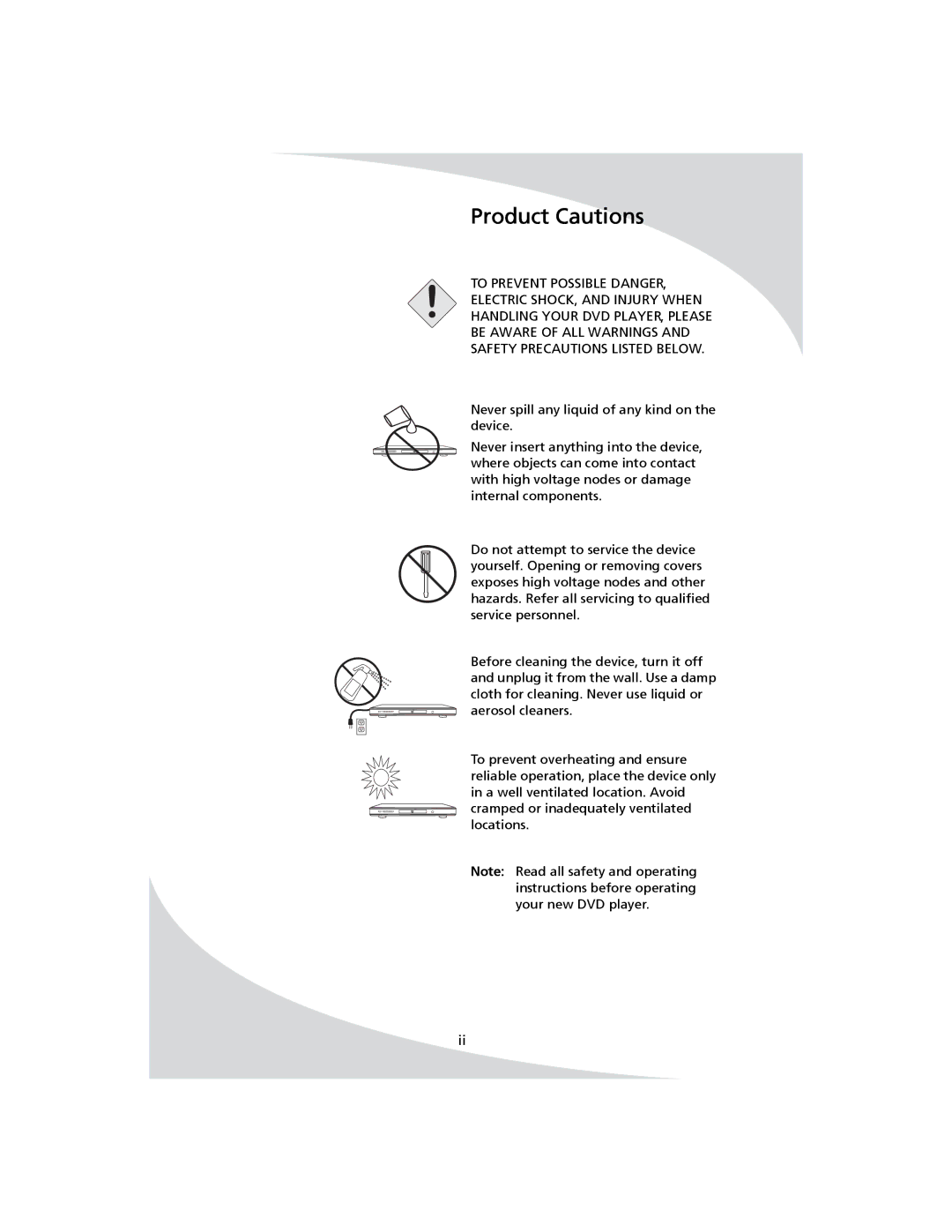 SpectronIQ PD-1100 user manual Product Cautions 