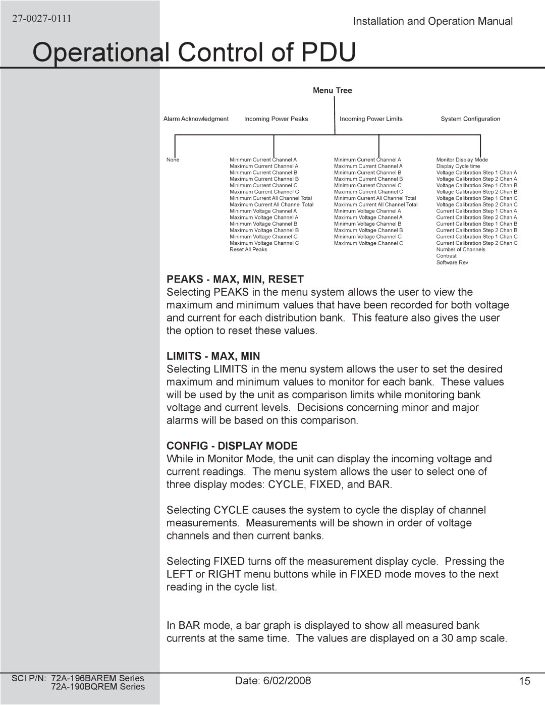 Spectrum Brands 72A-190BQREM Series, 72A-196BAREM Series operation manual Peaks MAX, MIN, Reset 