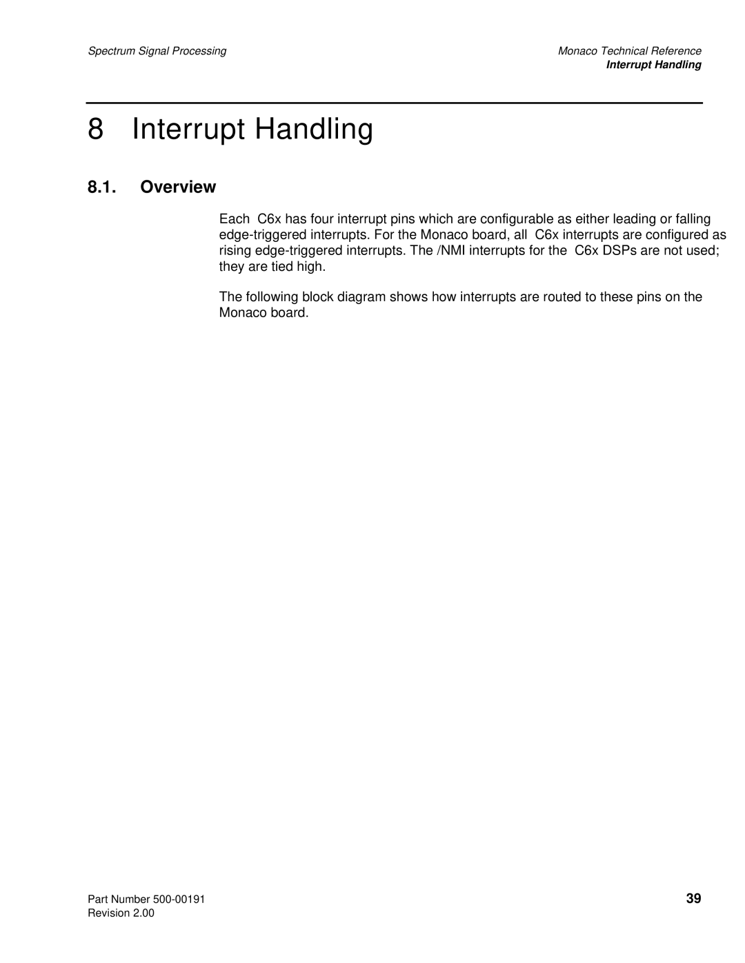 Spectrum Brands C6x VME64 manual Interrupt Handling, Overview 