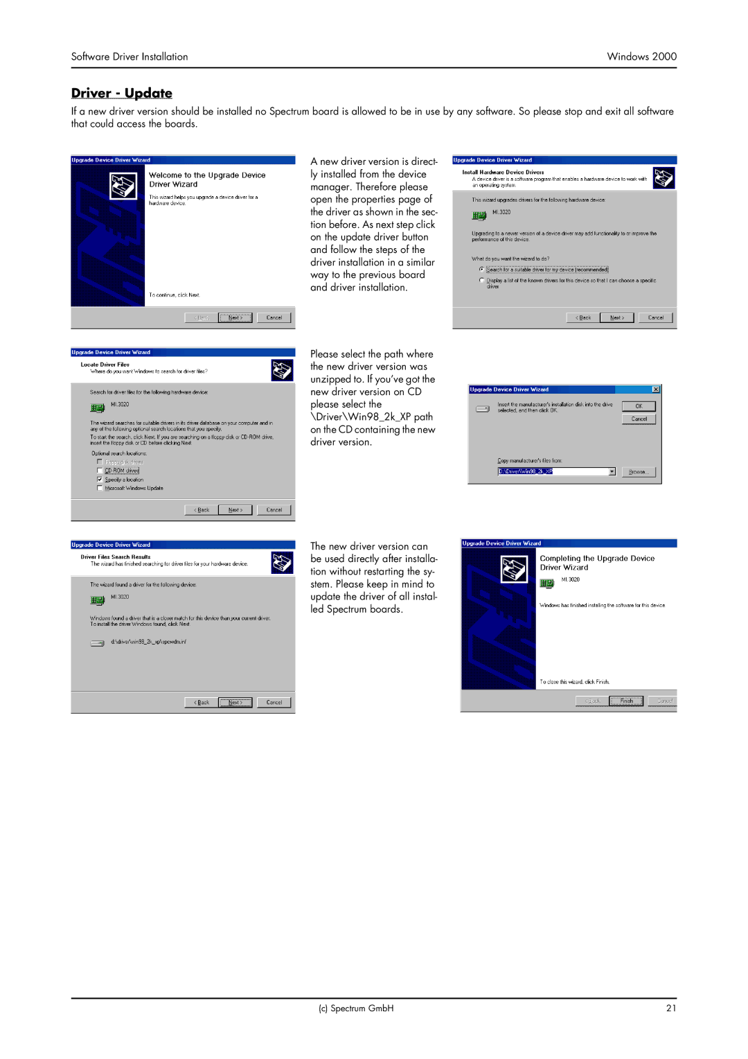 Spectrum Brands MI.61XX manual Software Driver Installation Windows 