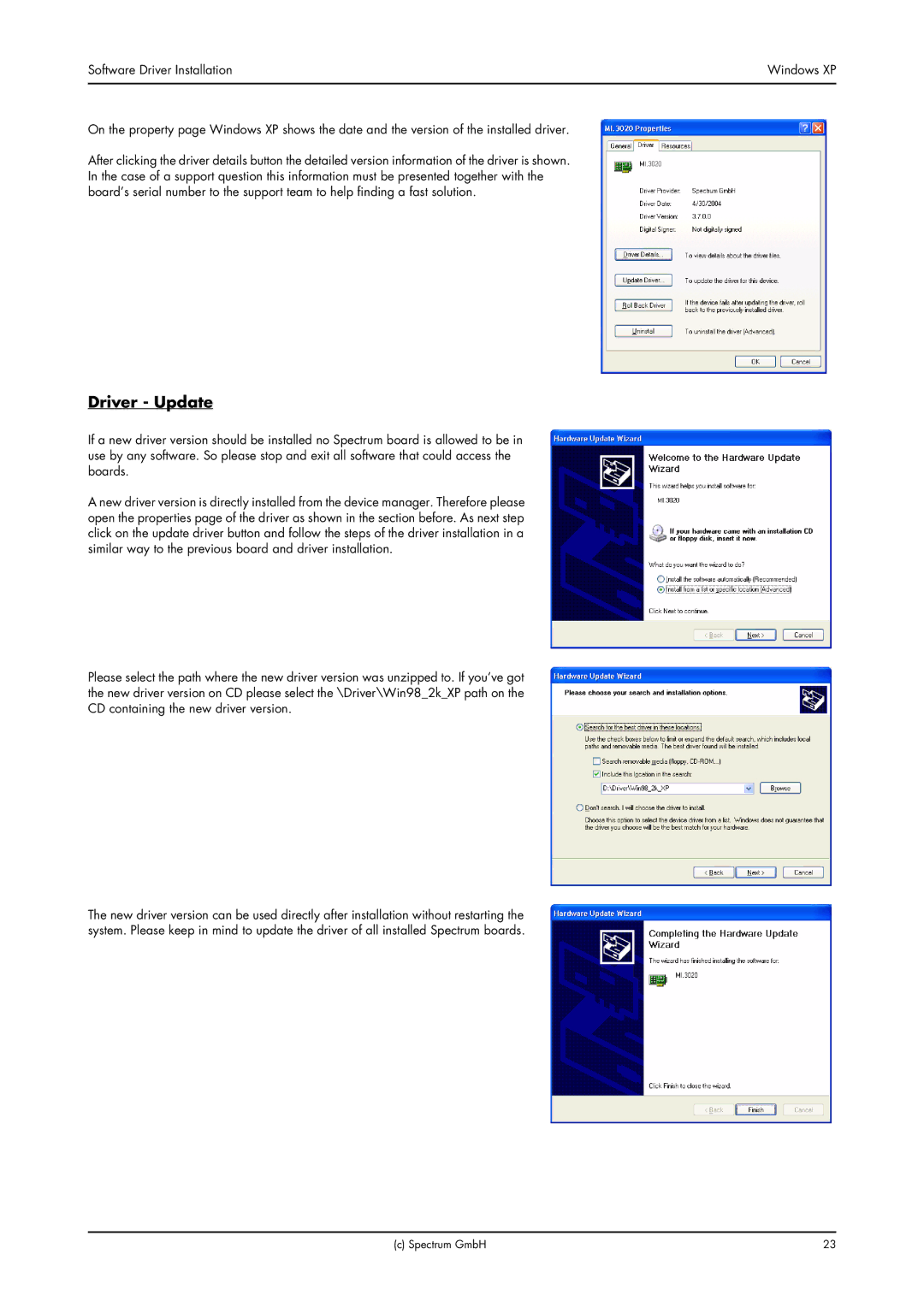 Spectrum Brands MI.61XX manual Windows XP 