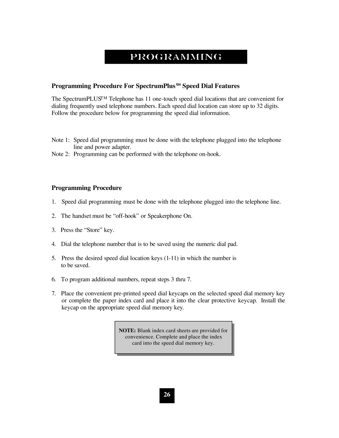 Spectrum Brands SP-400 manual Programming Procedure 