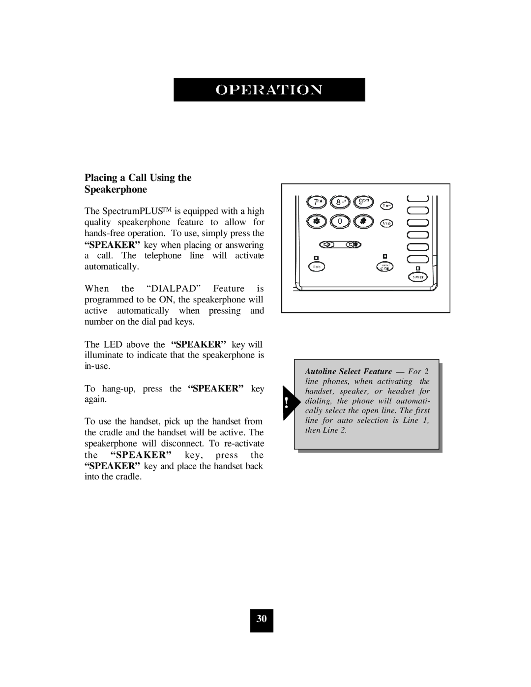 Spectrum Brands SP-400 manual Placing a Call Using Speakerphone 