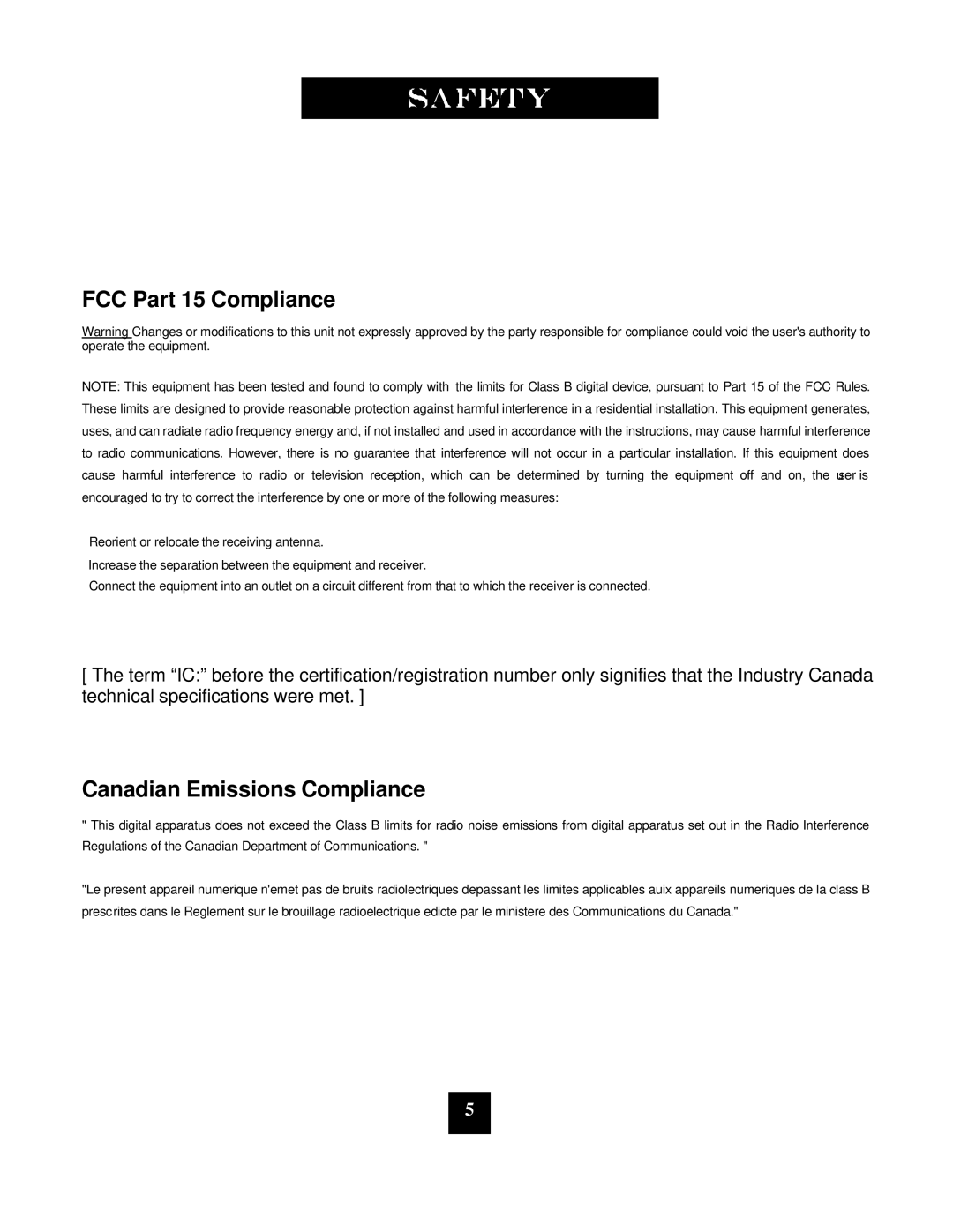 Spectrum Brands SP-400 manual FCC Part 15 Compliance 