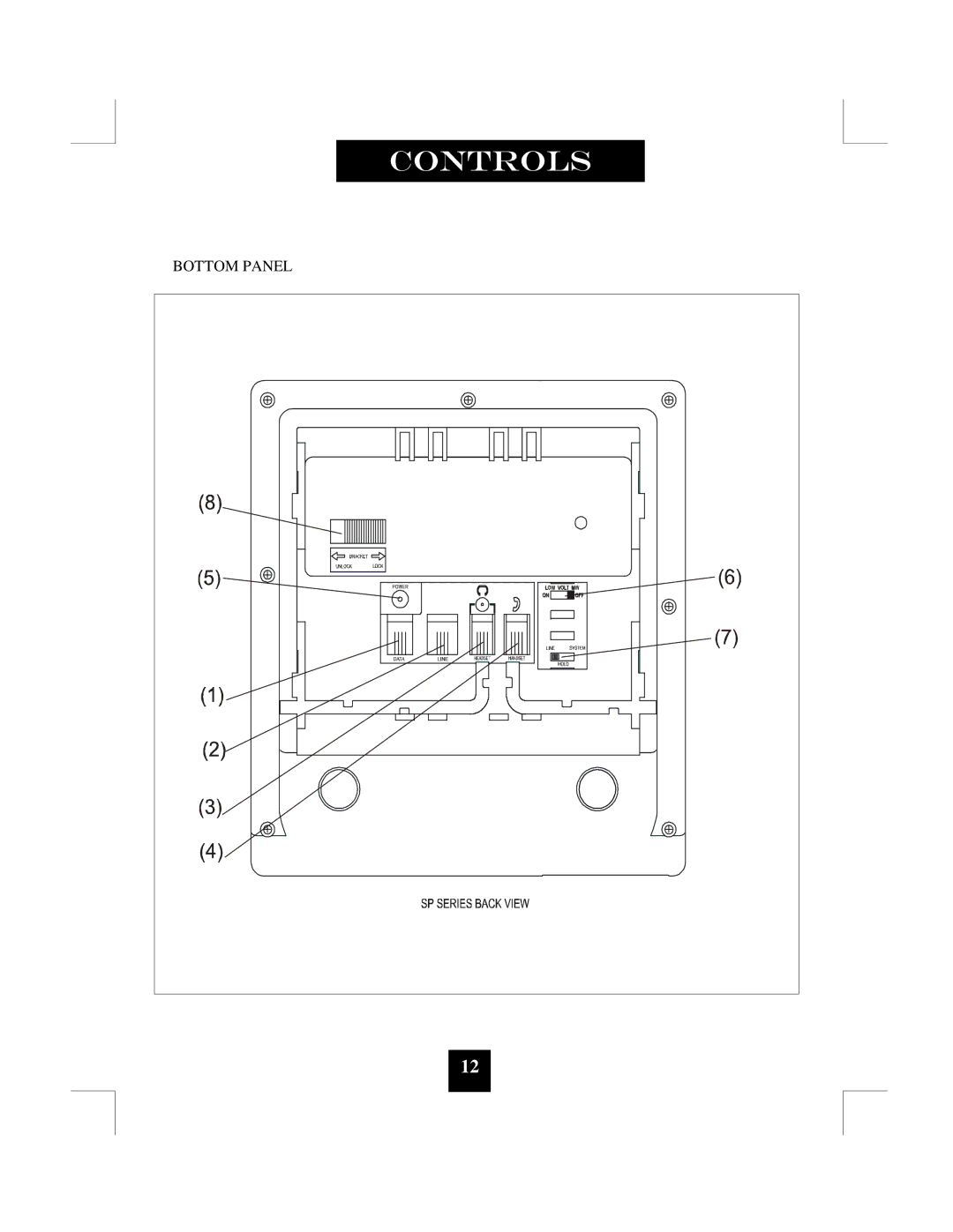 Spectrum Brands SP-550 manual Bottom Panel 