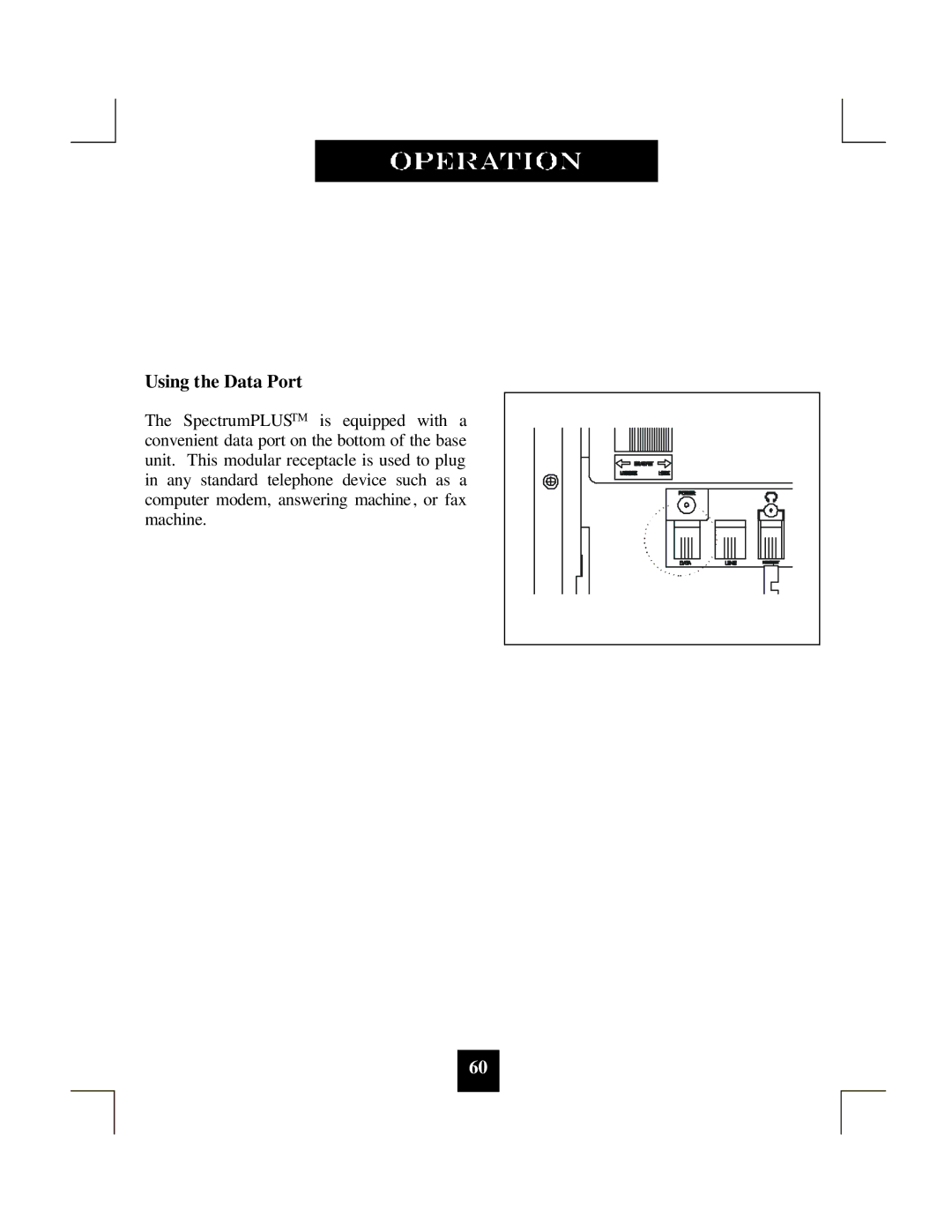 Spectrum Brands SP-550 manual Using the Data Port 