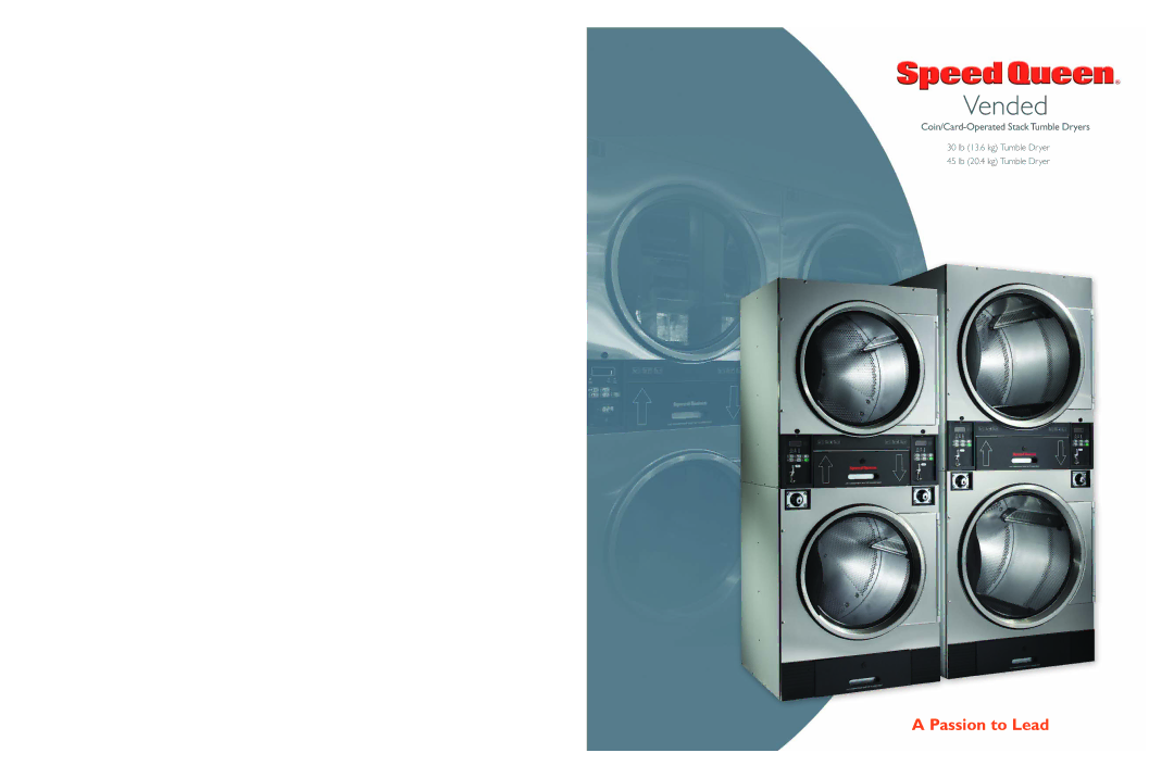 Speed Queen Clothes Dryer specifications Vended 