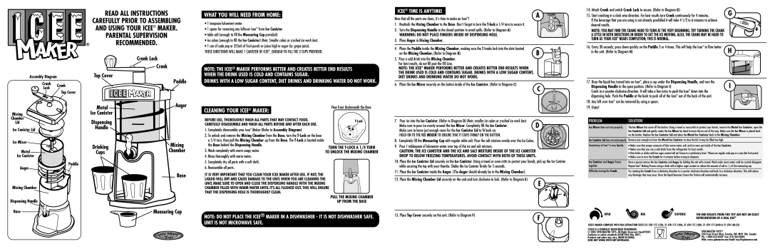 Spin Master Ice Maker manual 