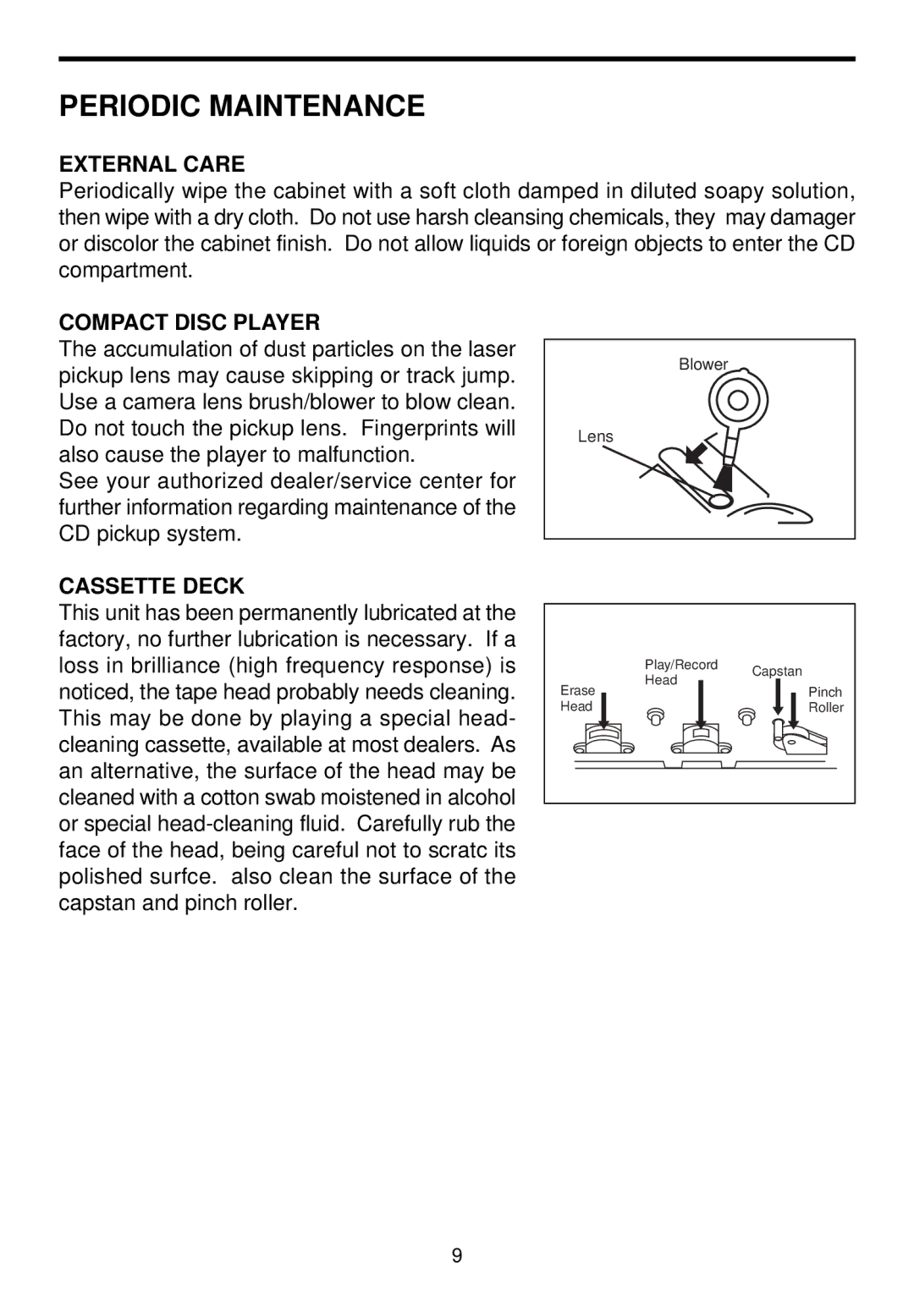 Spirit 1776 instruction manual Periodic Maintenance 