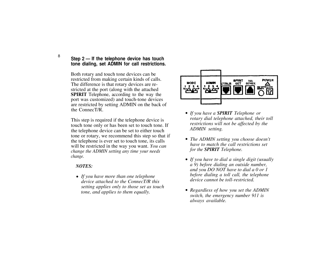 Spirit Communications System ConnecT/R owner manual 