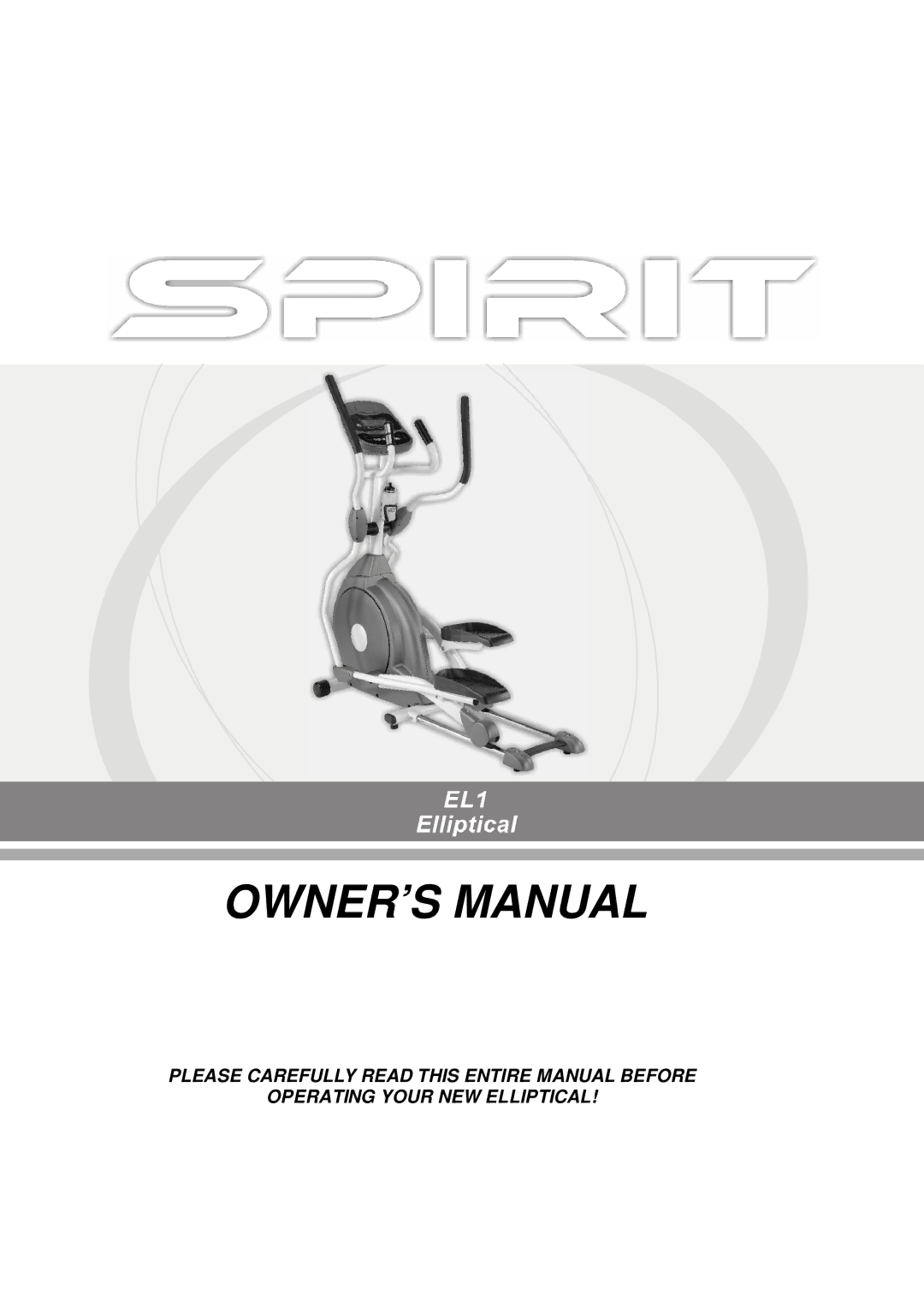 Spirit EL1 owner manual 