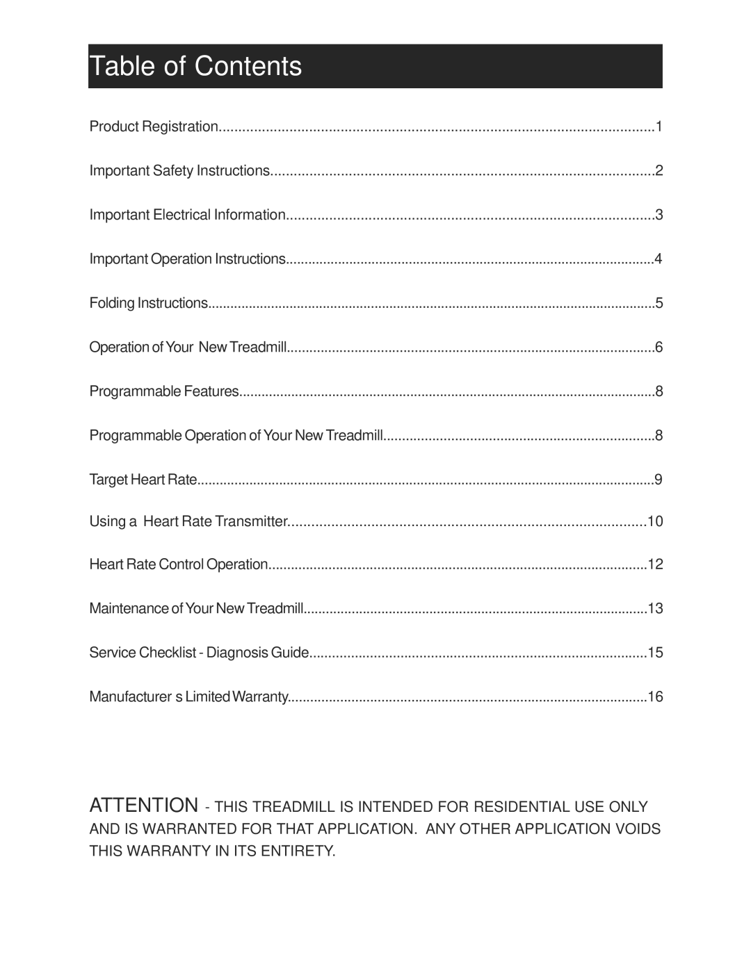 Spirit IN400T, IN300T owner manual Table of Contents 