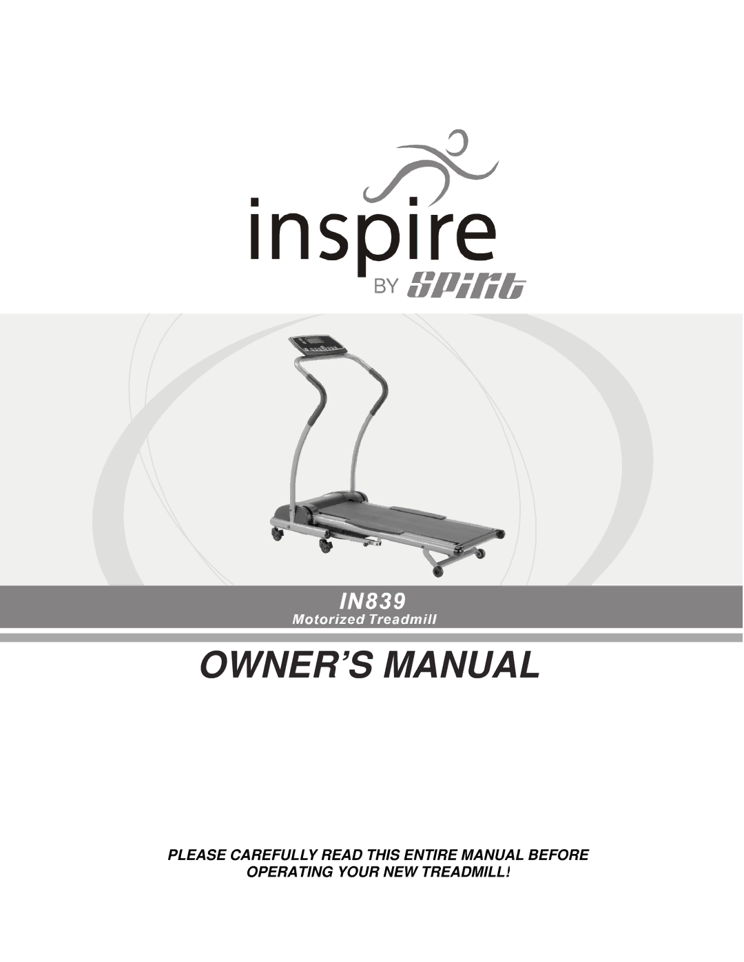 Spirit IN839 owner manual 