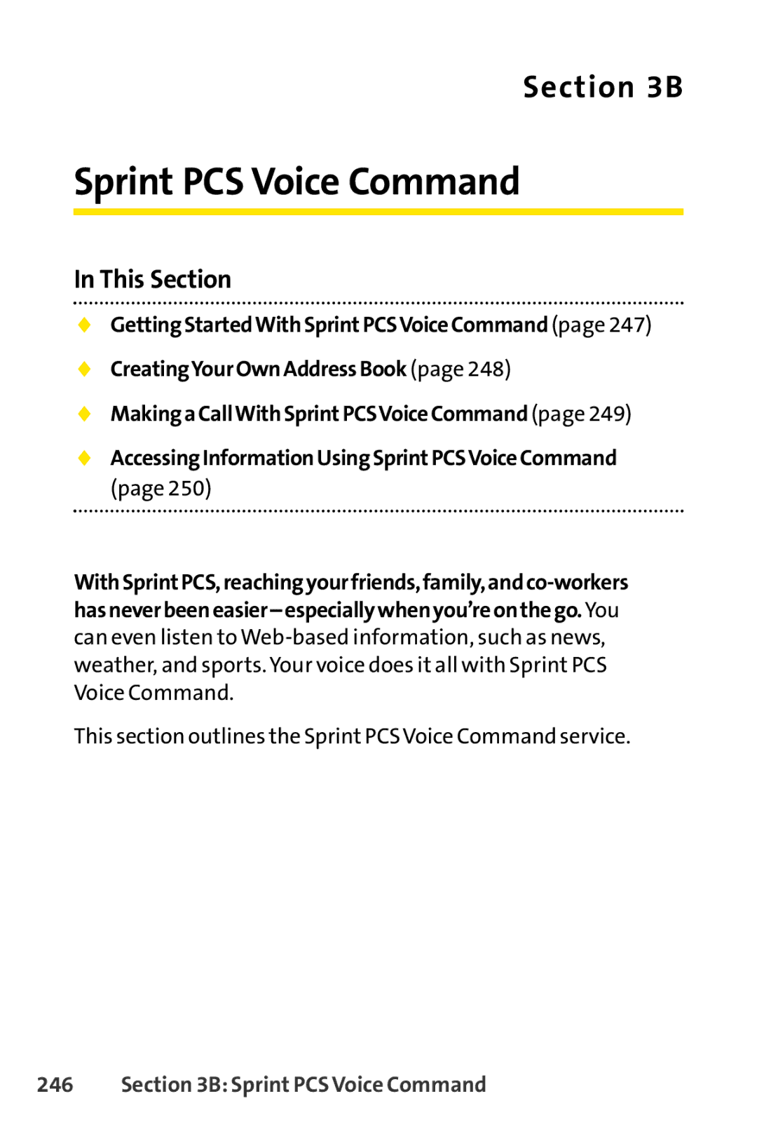 Spirit M1 manual Sprint PCS Voice Command 