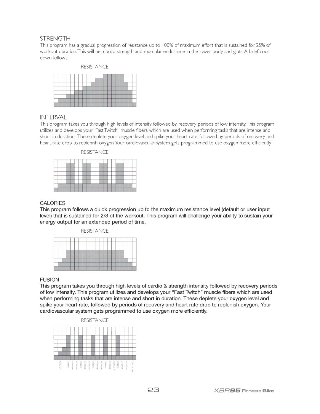 Spirit XBR95 owner manual Strength 