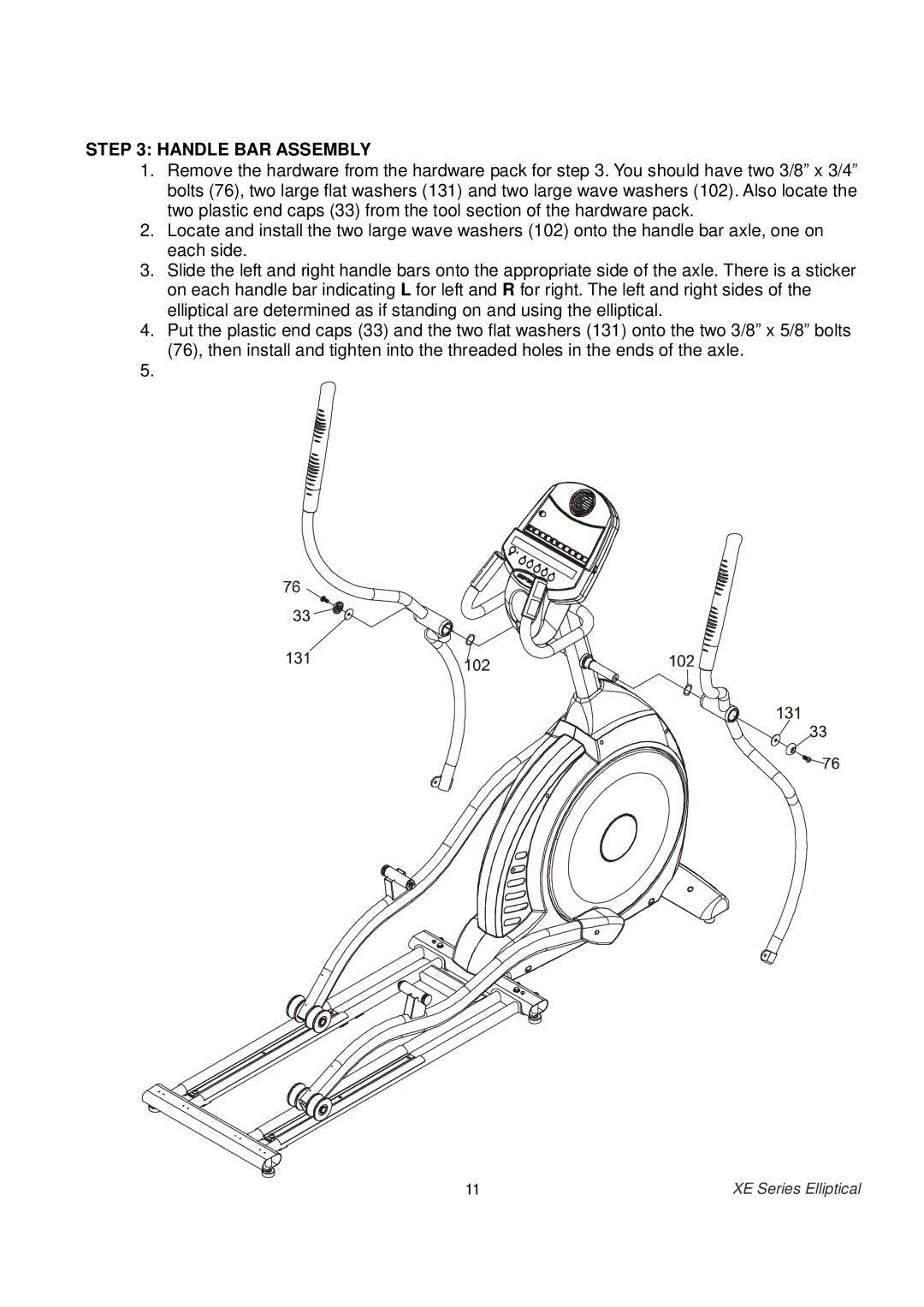 Spirit XE 850 owner manual Handle BAR Assembly 