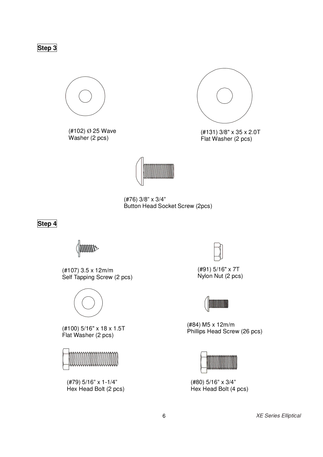 Spirit XE 850 owner manual #102 Ø 25 Wave Washer 2 pcs 