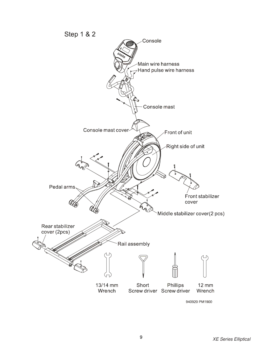 Spirit 350, XE150, 550 owner manual XE Series Elliptical 