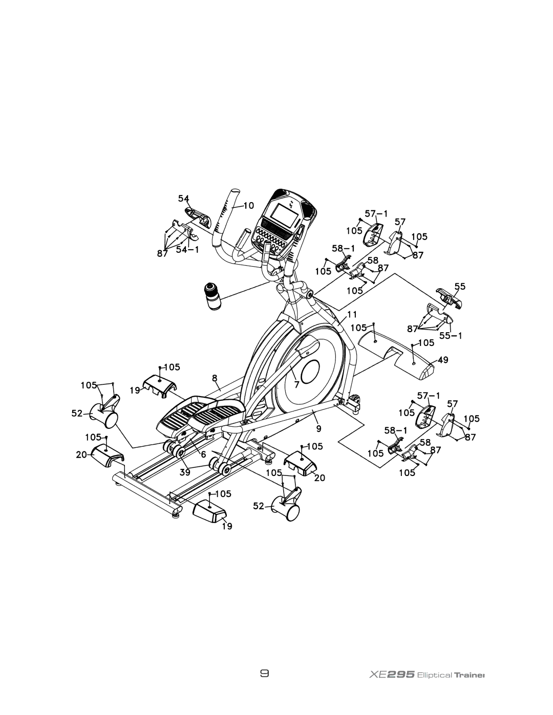 Spirit XE295 owner manual XE 295 Elliptical Trainer 