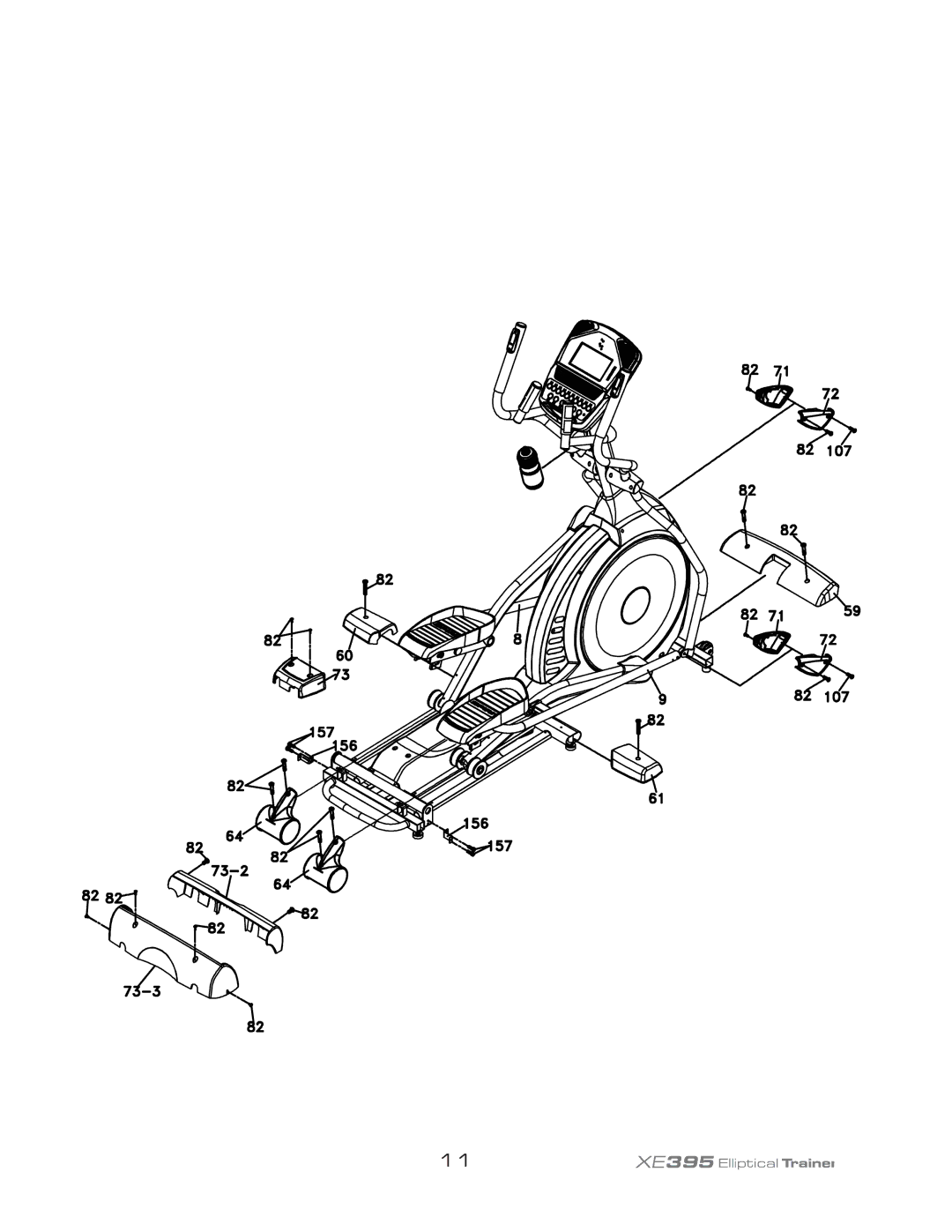 Spirit XE395 owner manual XE 395 Elliptical Trainer 