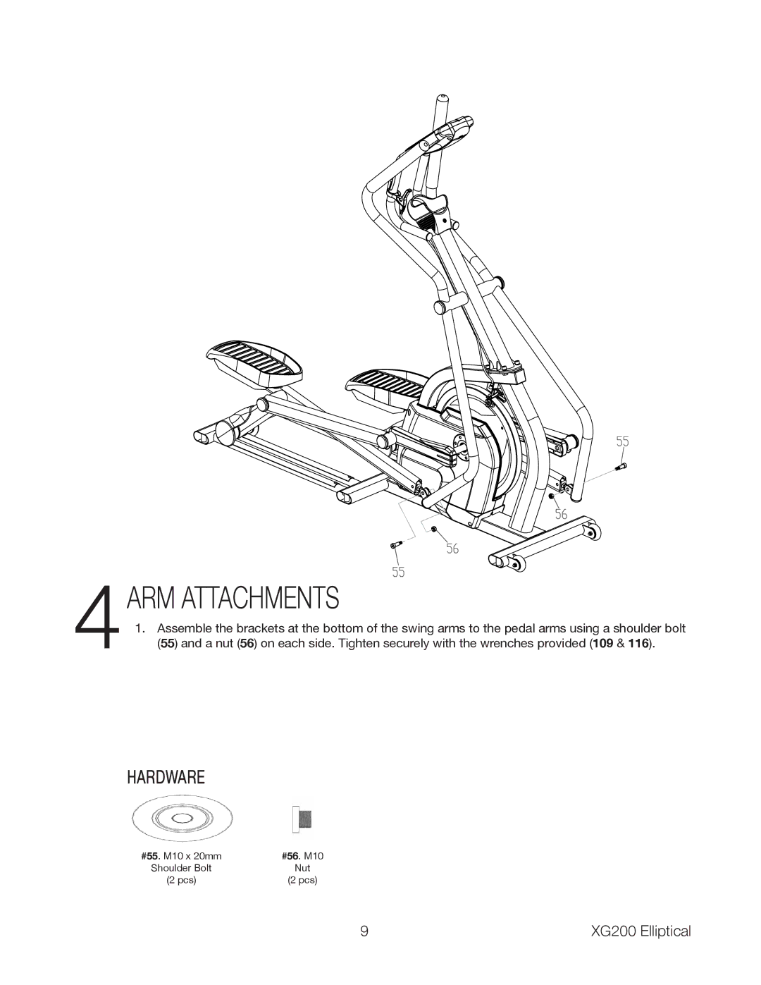 Spirit XG200 owner manual 4ARM Attachments 