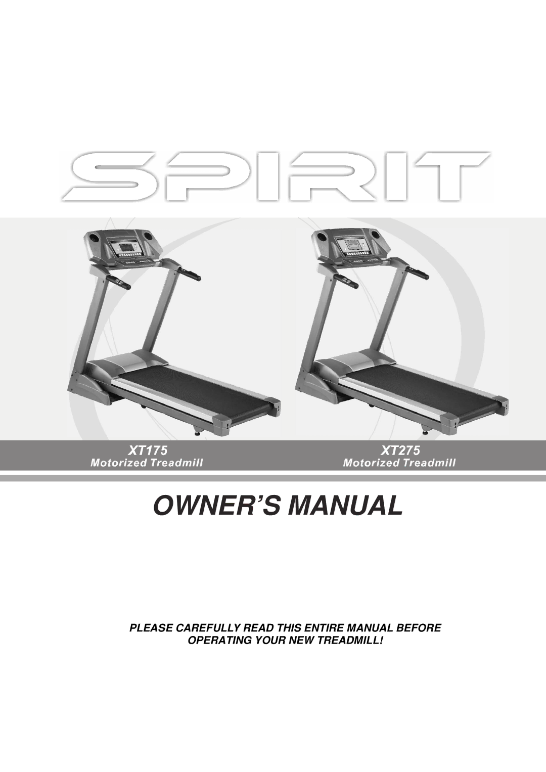 Spirit XT175, XT2751 owner manual 