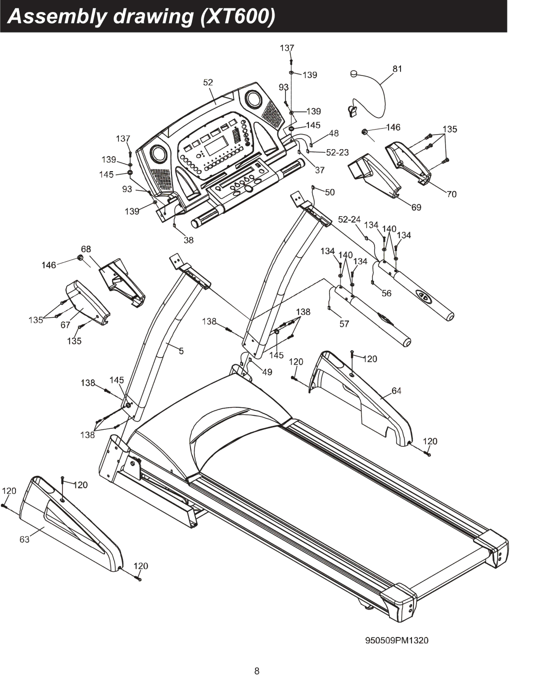 Spirit owner manual Assembly drawing XT600 