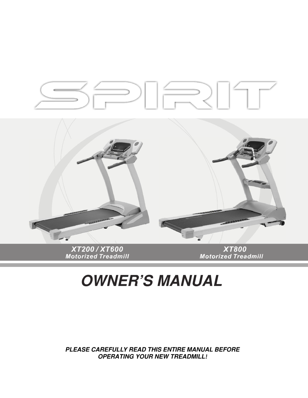 Spirit XT200/XT600, XT800, XT 800, XT 600 owner manual 