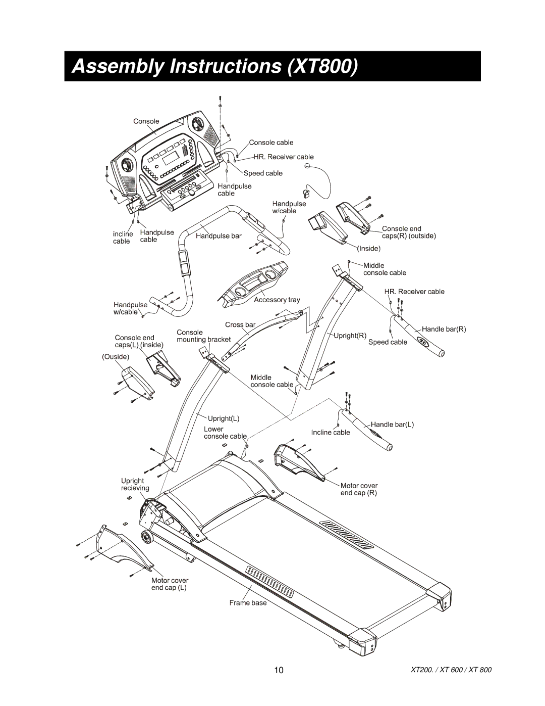 Spirit XT200/XT600, XT 800, XT 600 owner manual Assembly Instructions XT800 