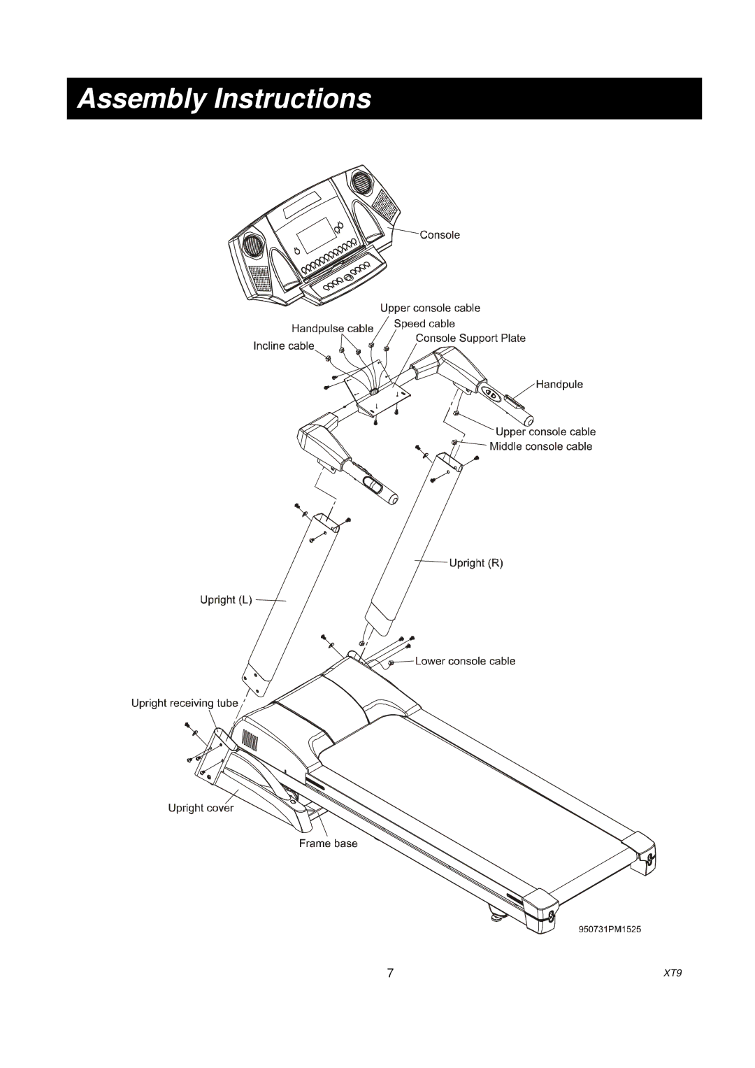 Spirit xt9 owner manual Assembly Instructions 