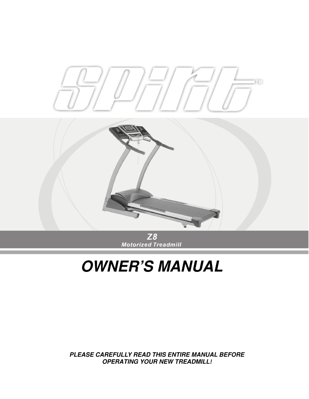 Spirit Z500, Z700, Z100, Z300 owner manual 