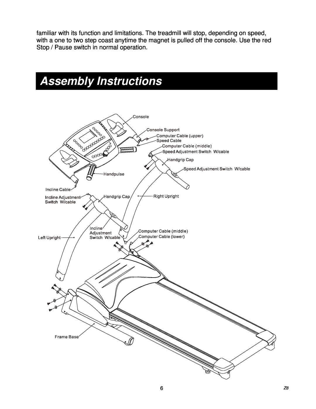 Spirit Z300, Z700, Z500, Z100 owner manual Assembly Instructions 