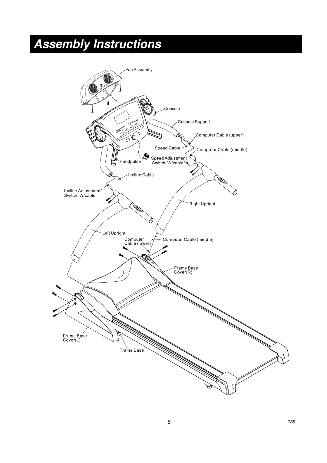 Spirit Z88 owner manual Assembly Instructions 