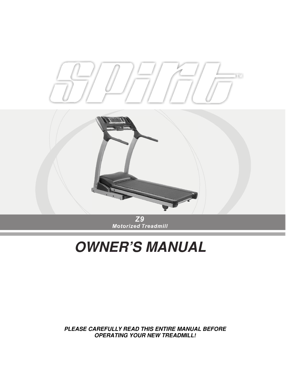 Spirit Z9 owner manual 