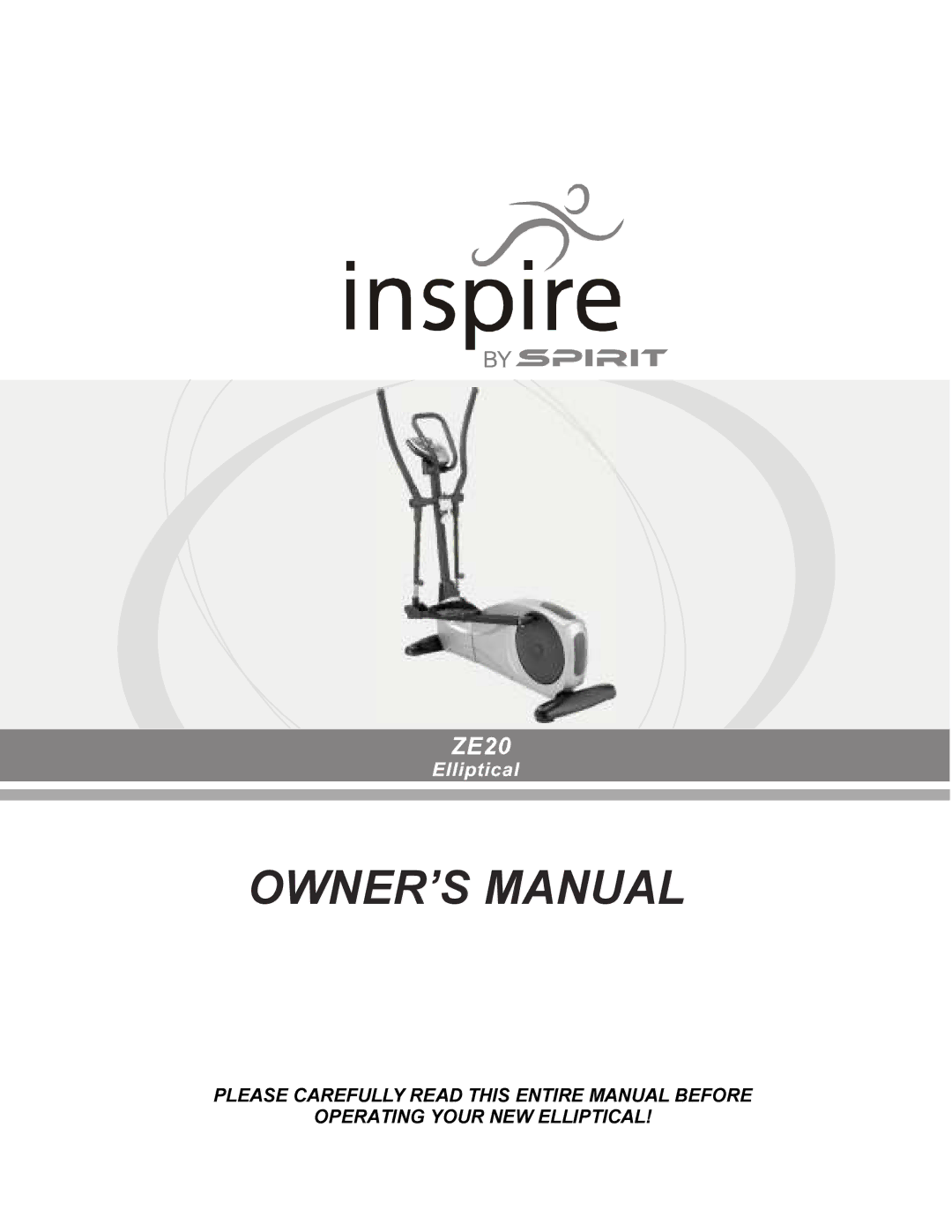 Spirit ZE20 owner manual 