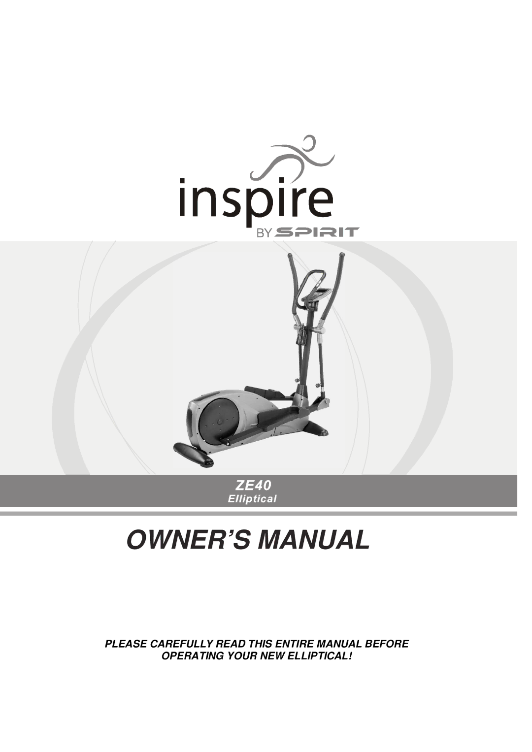 Spirit ZE40 owner manual 