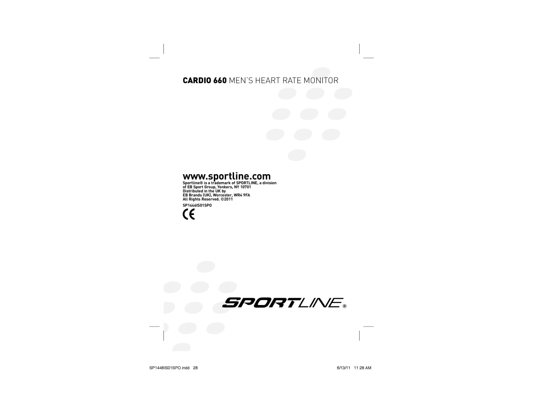 Sportline Cardio 660 manual SP1446IS01SPO 