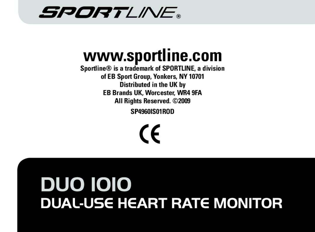 Sportline DUO 1010 manual SP4960IS01ROD 