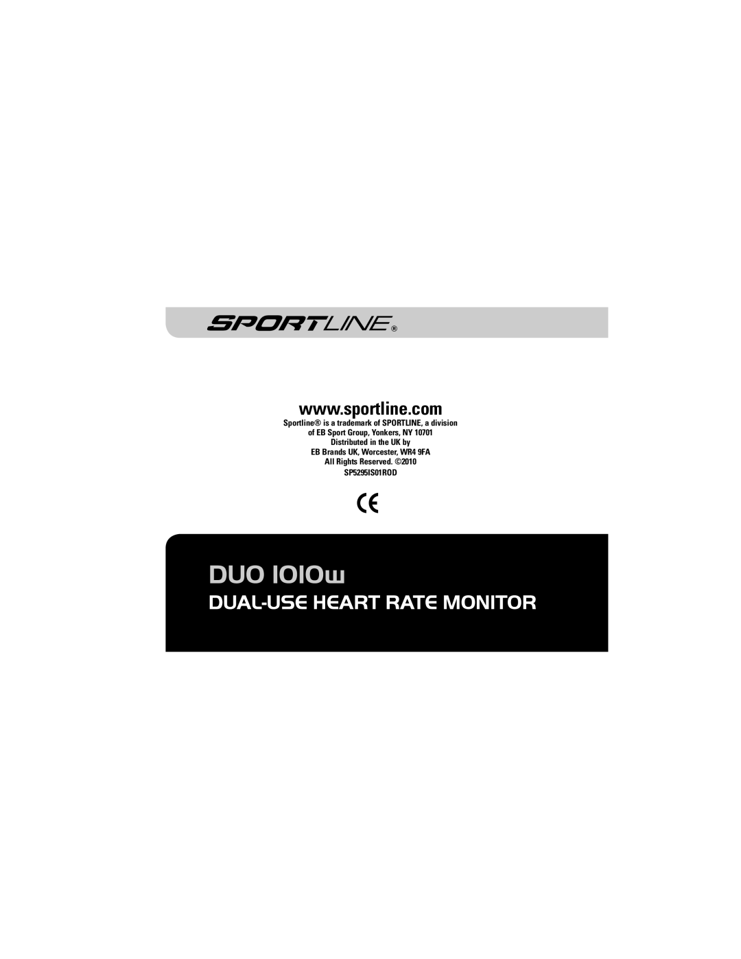 Sportline DUO 1010W manual SP5295IS01ROD 