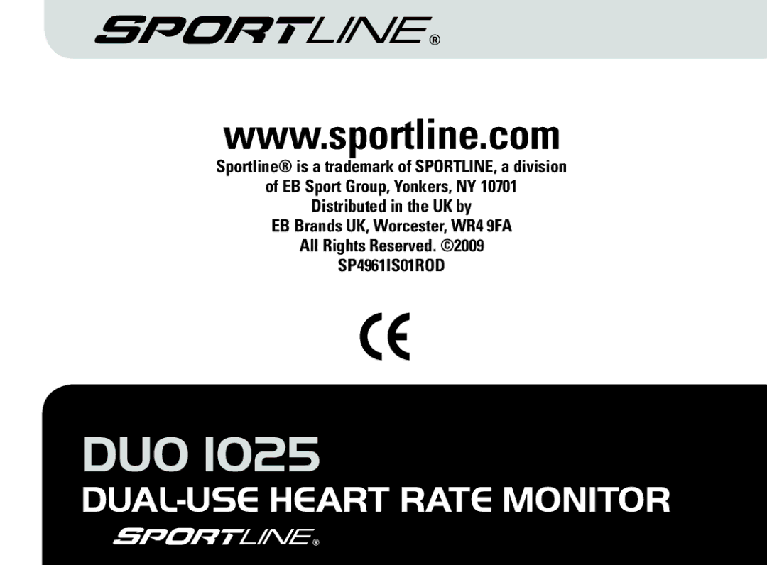 Sportline DUO 1025 manual SP4961IS01ROD 