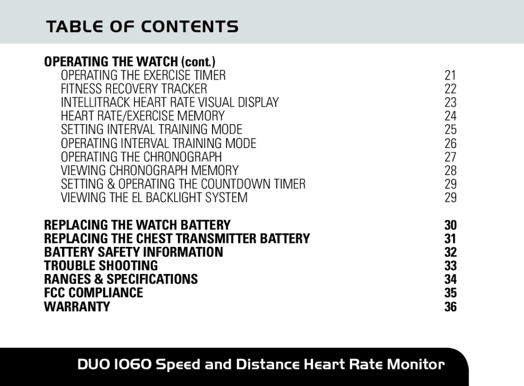 Sportline manual DUO 1060 Speed and Distance Heart Rate Monitor 