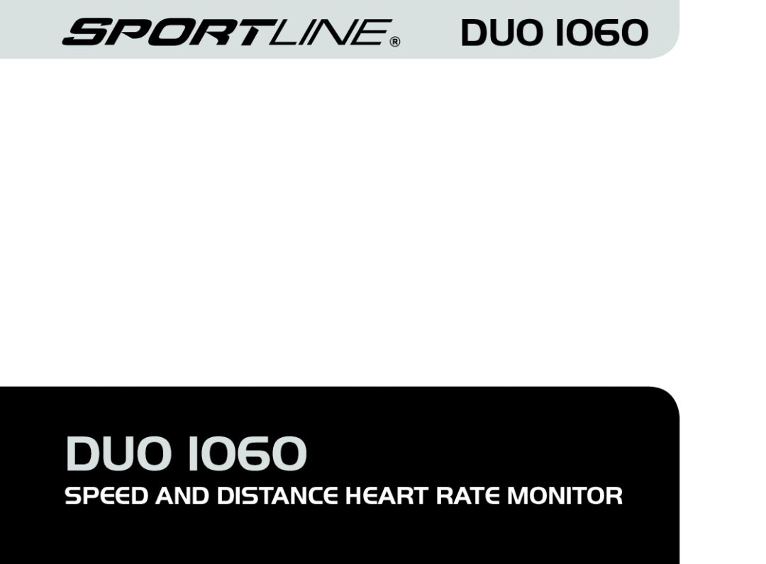 Sportline DUO 1060 manual Speed And Distance Heart Rate Monitor 