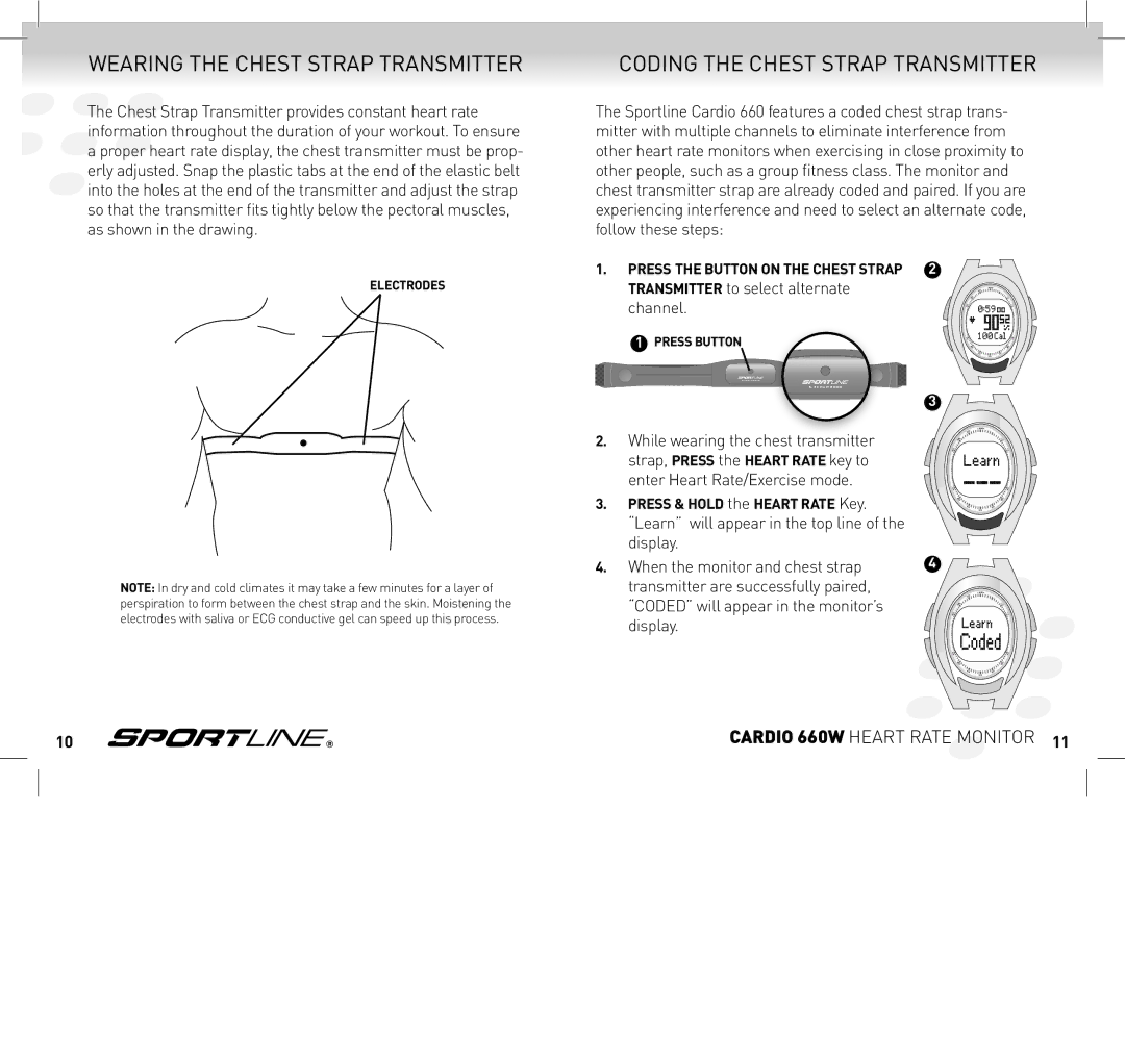 Sportline SP1449S015SPO manual Channel, When the monitor and chest strap 